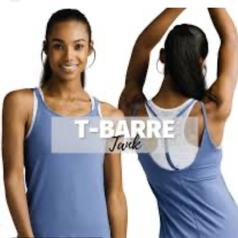 NWT!!  Cornflower blue T-Barre tank, size L.